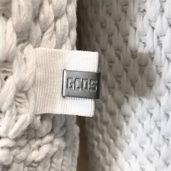 NWT $499 Auth GCDS Logo White/Red/Black Women/Men Relaxed Cardigan Sweater Sz S - Picture 6 of 6